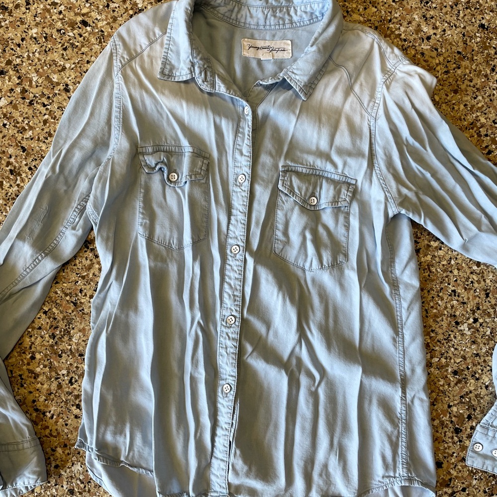 Chambray Button-Up Shirt